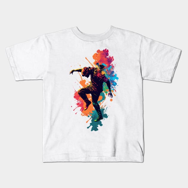 Street Dance - Color Burst 1 Kids T-Shirt by i2studio